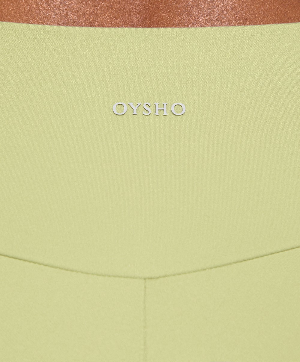 Pale Green Oysho Comfortlux High-rise 10cm Hot Pants | JHOX82079