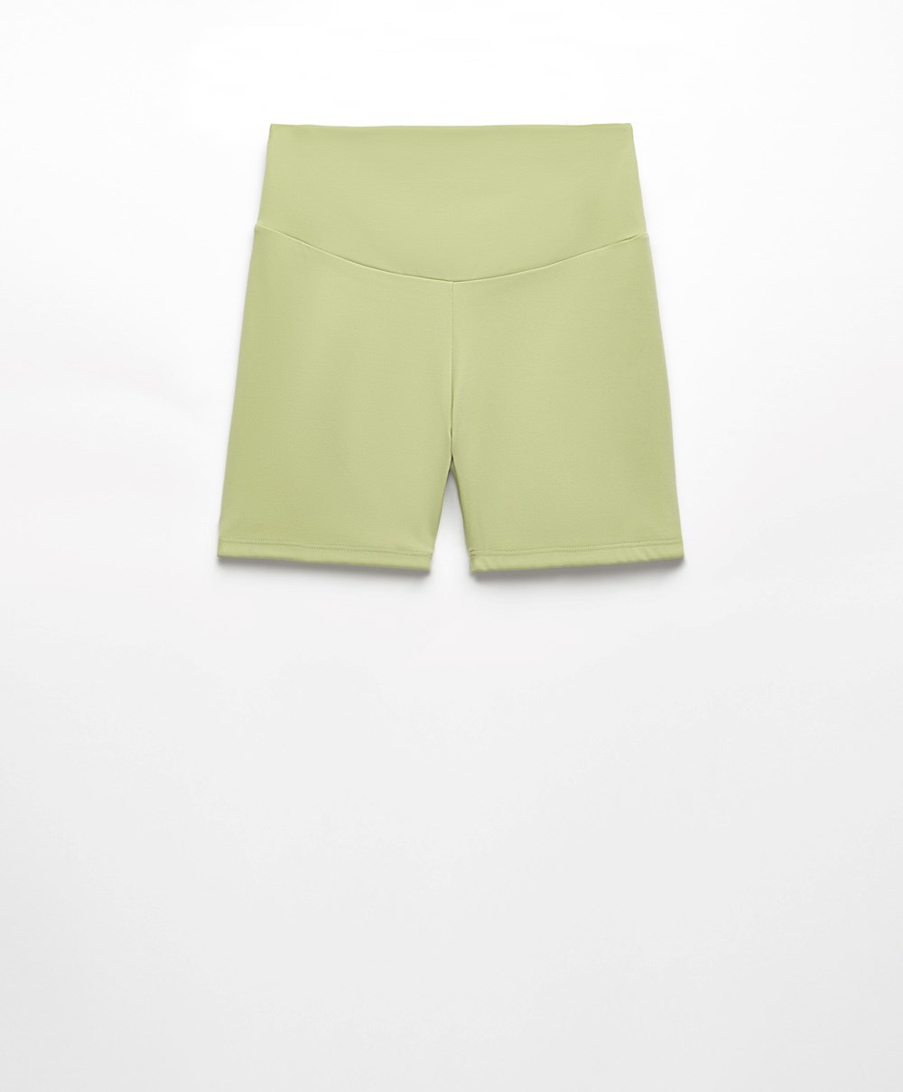 Pale Green Oysho Comfortlux High-rise 10cm Hot Pants | JHOX82079