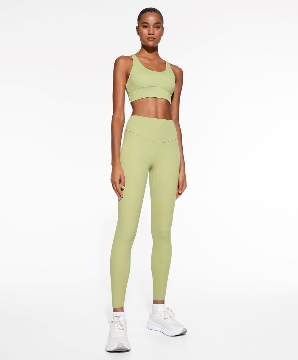 Pale Green Oysho Comfortlux High-rise Ankle-length Leggings | LSHP96054