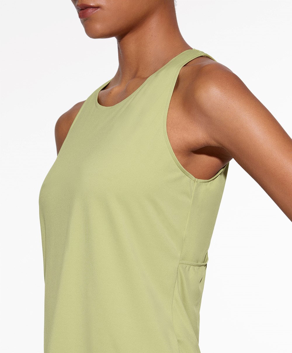 Pale Green Oysho Cross-back Comfortlux T-shirt | MHZN41567