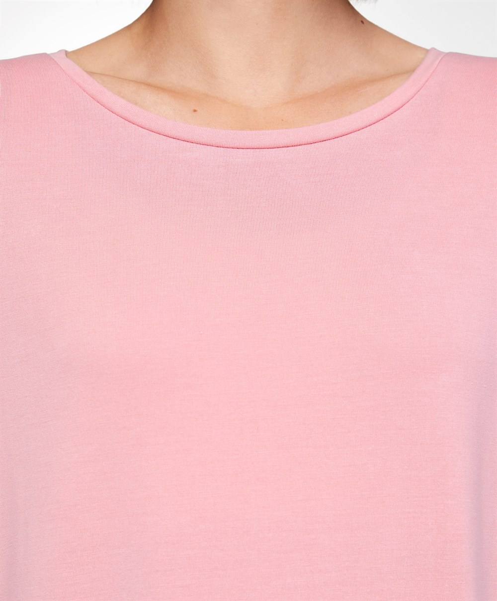 Pink Oysho Modal Short-sleeved T-shirt | YHUW58627