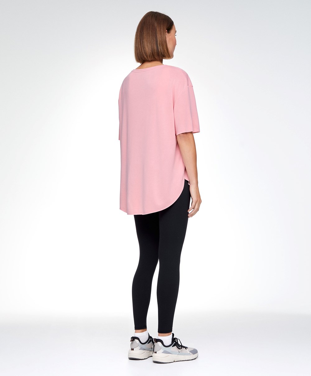 Pink Oysho Modal Short-sleeved T-shirt | YHUW58627