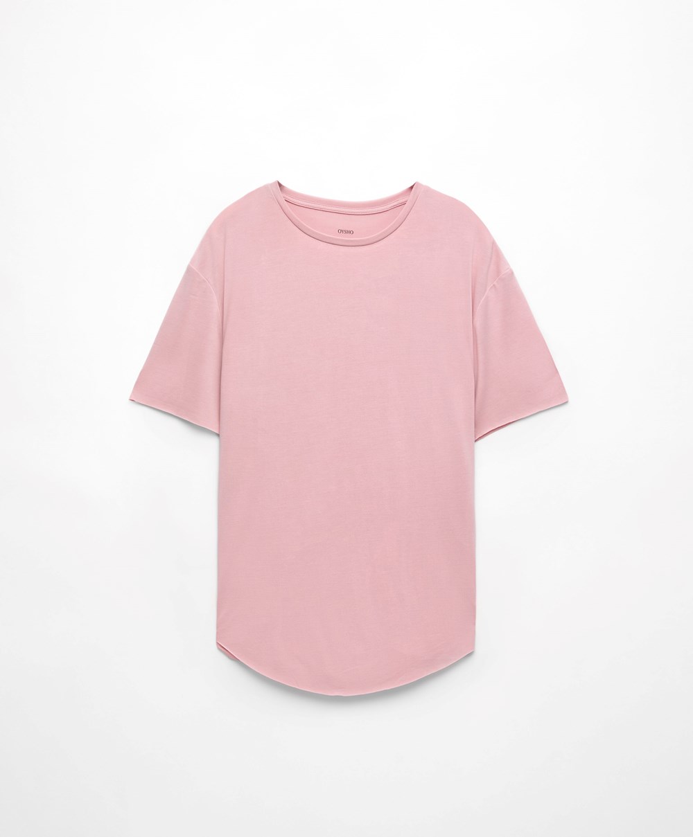 Pink Oysho Modal Short-sleeved T-shirt | YHUW58627