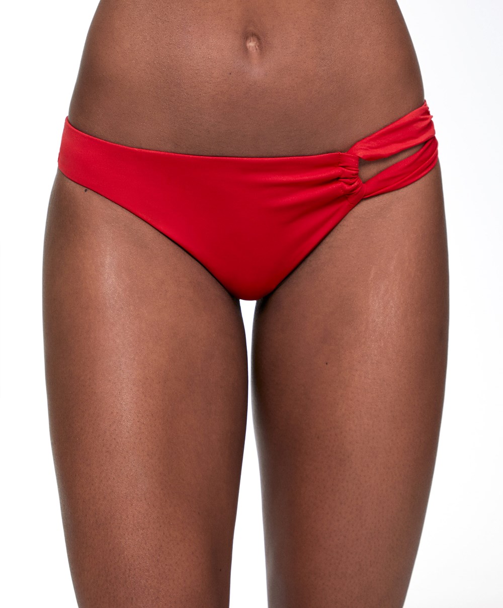 Red Oysho Brazilian Bikini Bottoms | IXMD38017