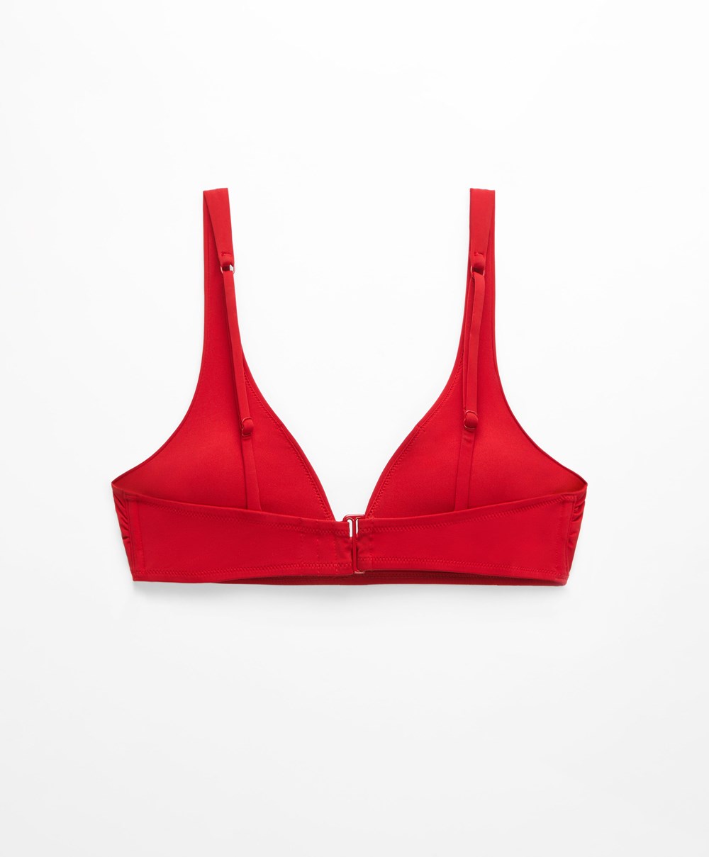 Red Oysho Halterneck Bikini Top | HFYR57903