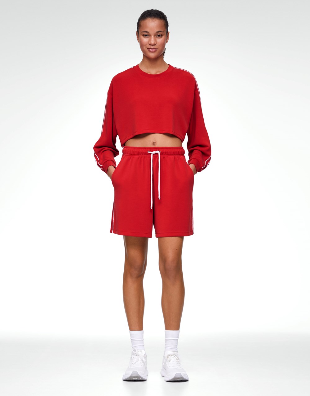 Red Oysho Red Modal Short Total Look | VLOA04397