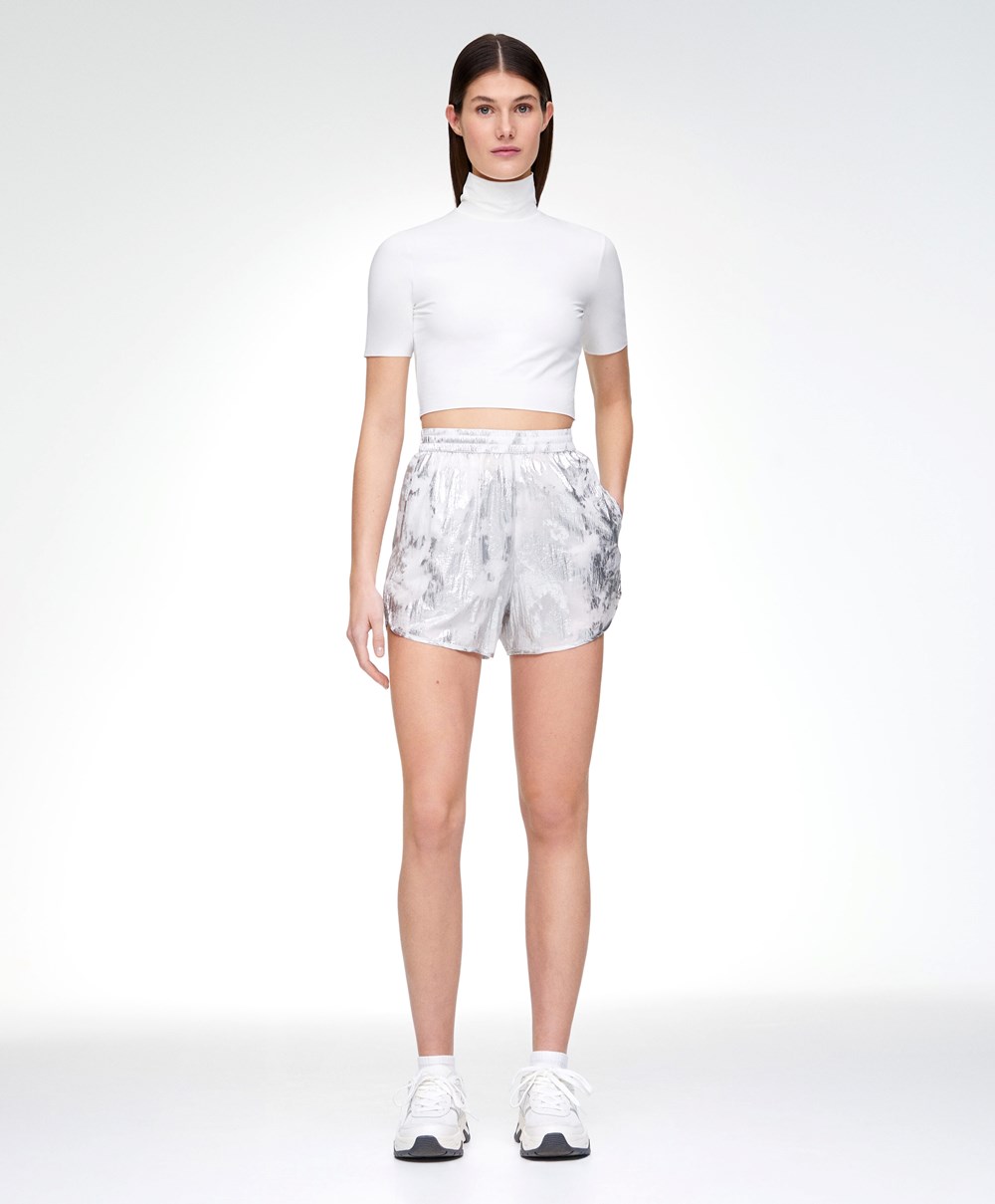 Silver Oysho Silver Shorts | THVQ16073