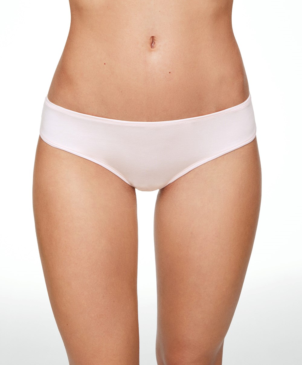 Soft Mauve Oysho 5 Cotton Cheeky Brazilian Briefs | TJYF94085