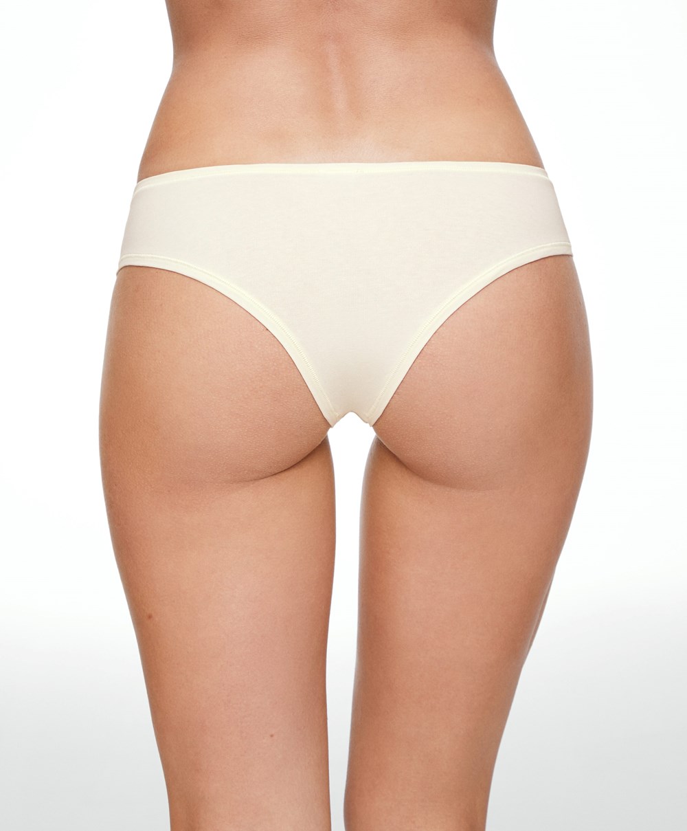 Soft Mauve Oysho 5 Cotton Cheeky Brazilian Briefs | TJYF94085