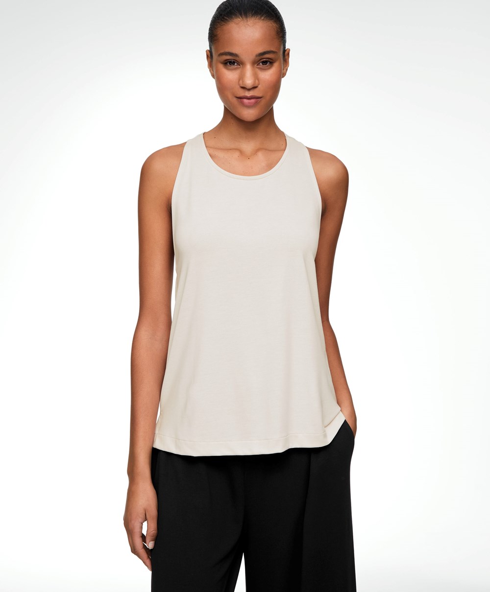 Stone Oysho Modal Twist Vest Top | EAJN95324