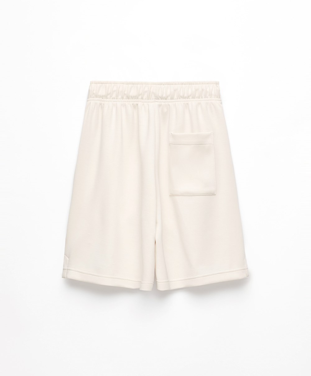 Stone Oysho Soft Touch Modal Bermuda Shorts | FIVN81362