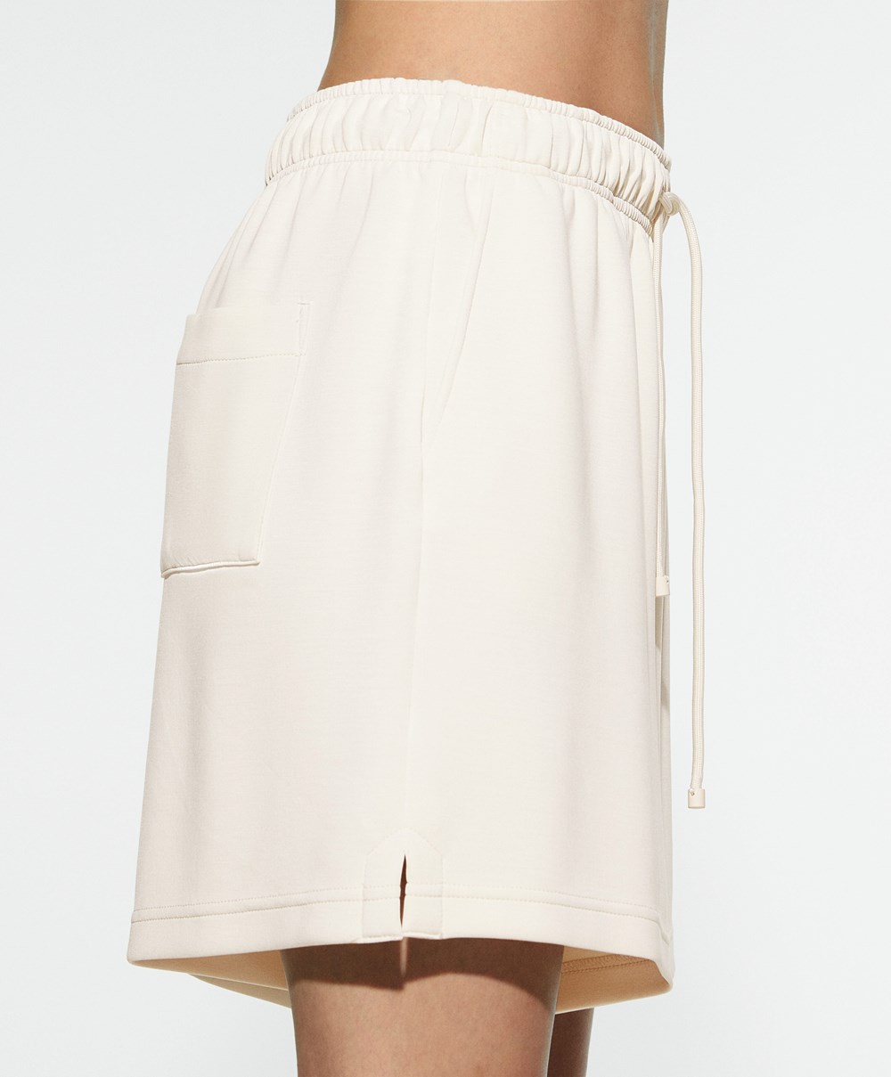 Stone Oysho Soft Touch Modal Bermuda Shorts | WTPX76849