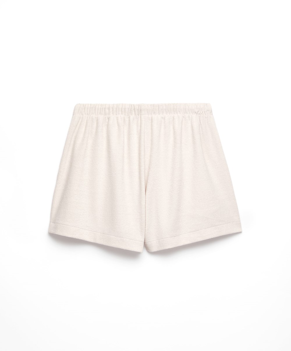 Stone Oysho Towel-effect Shorts | QDVA23470