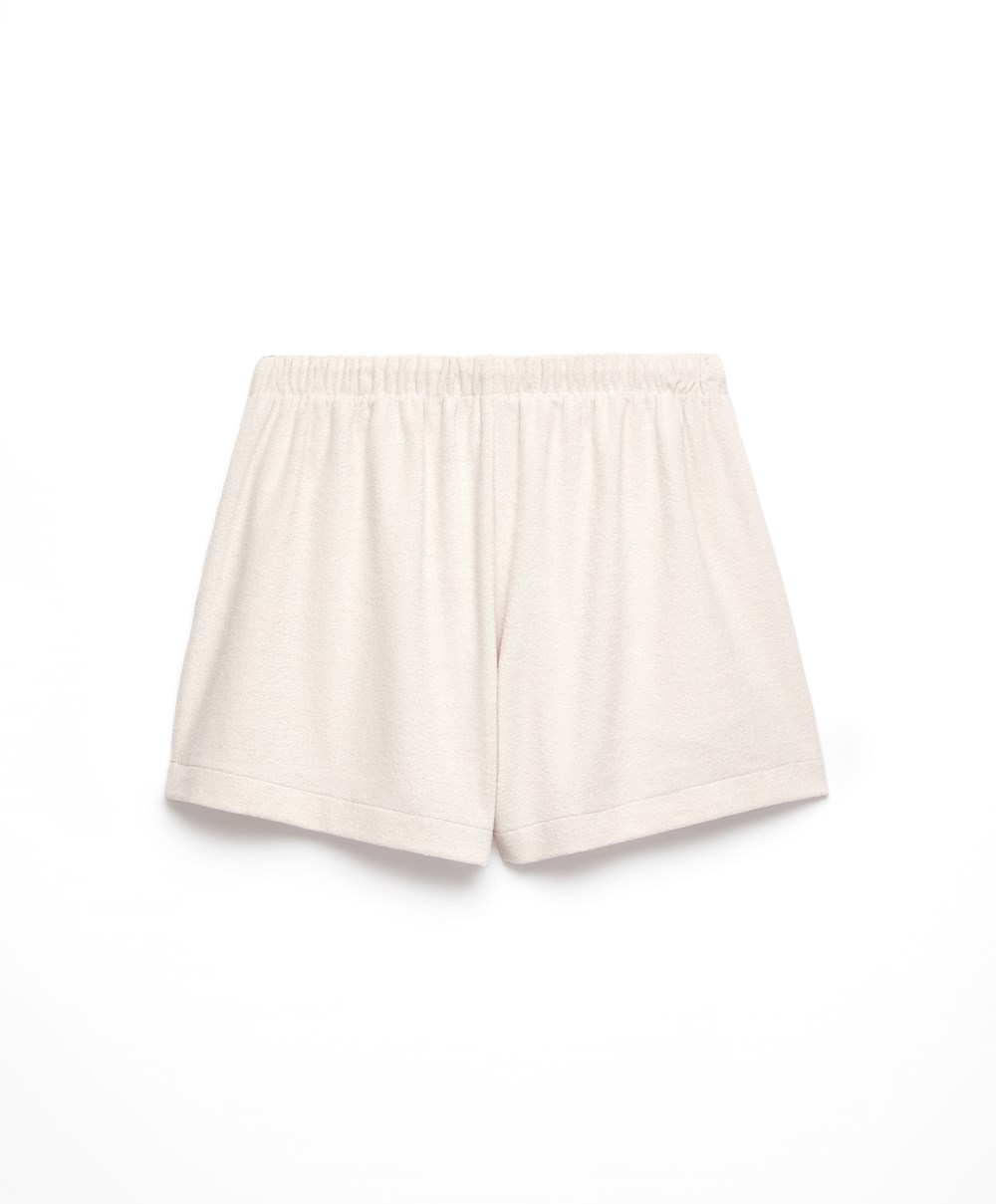 Stone Oysho Towel-effect Shorts | SWZR48502