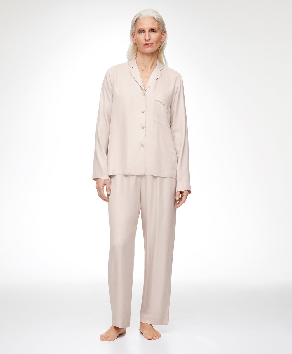 Stone Oysho Trousers With Piping | BNUG47126