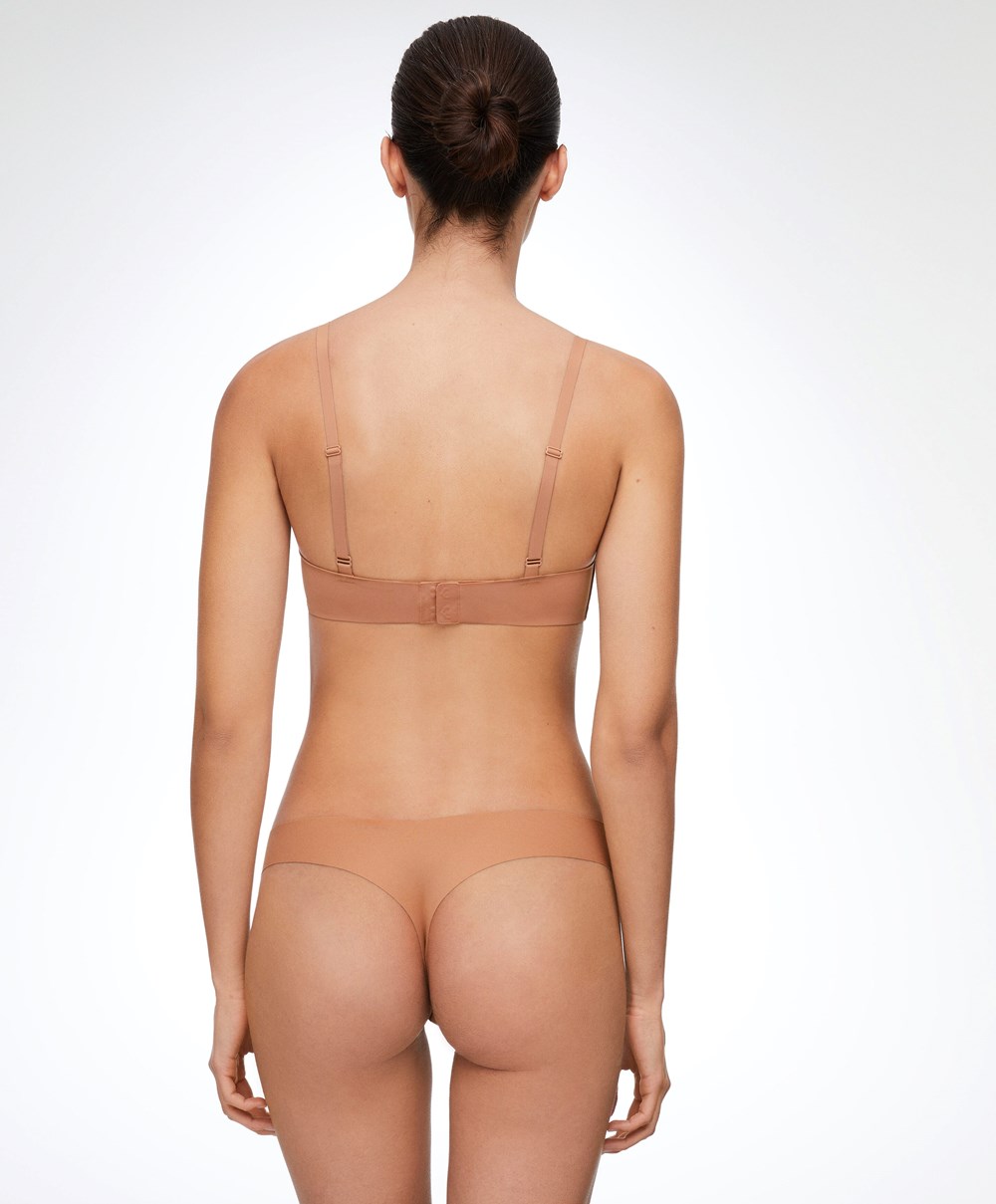 Tan Oysho Invisible “v”-cut Thong | YBCI13459