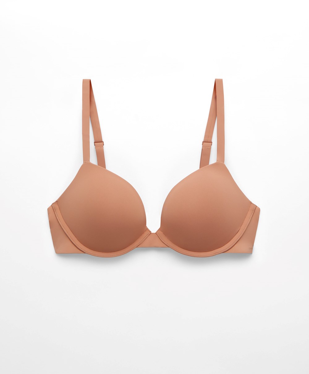 Tan Oysho Push-up Classic Bra In Polyamide | KUCW10924