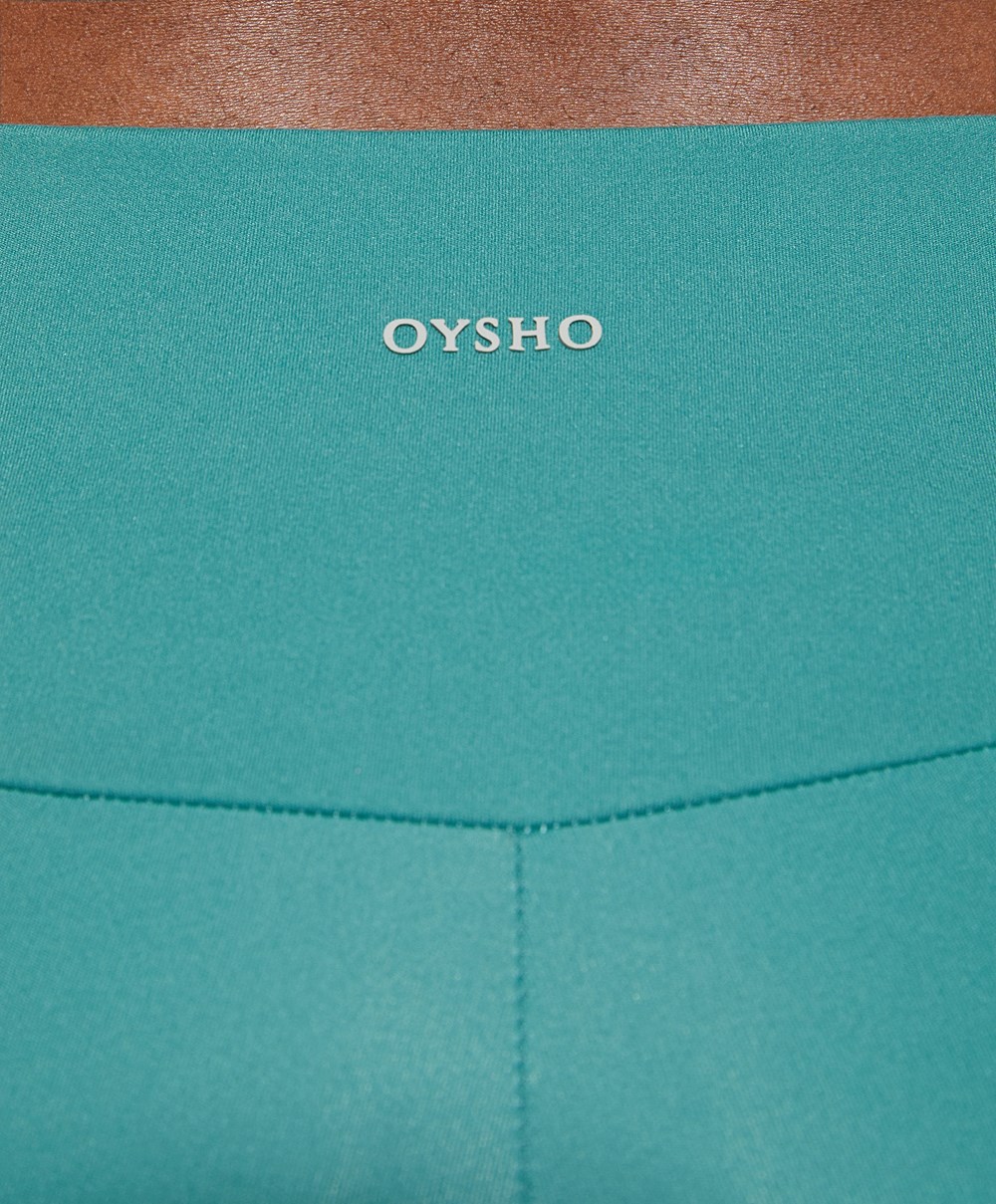 Turquoise Oysho Comfortlux High-rise 25cm Cycle Leggings | ZGWA48036