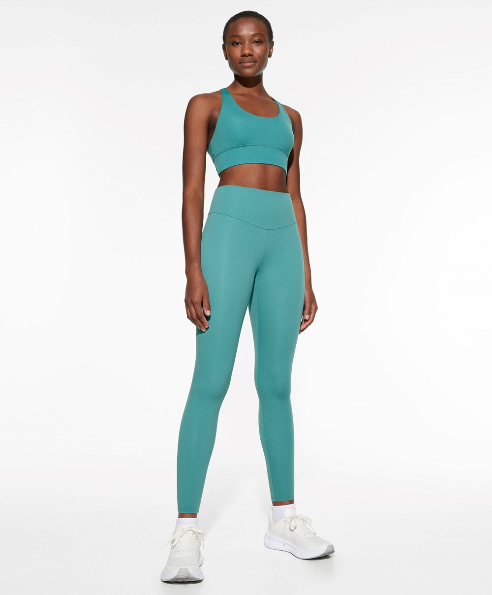 Turquoise Oysho Comfortlux High-rise Ankle-length Leggings | RUAX93746