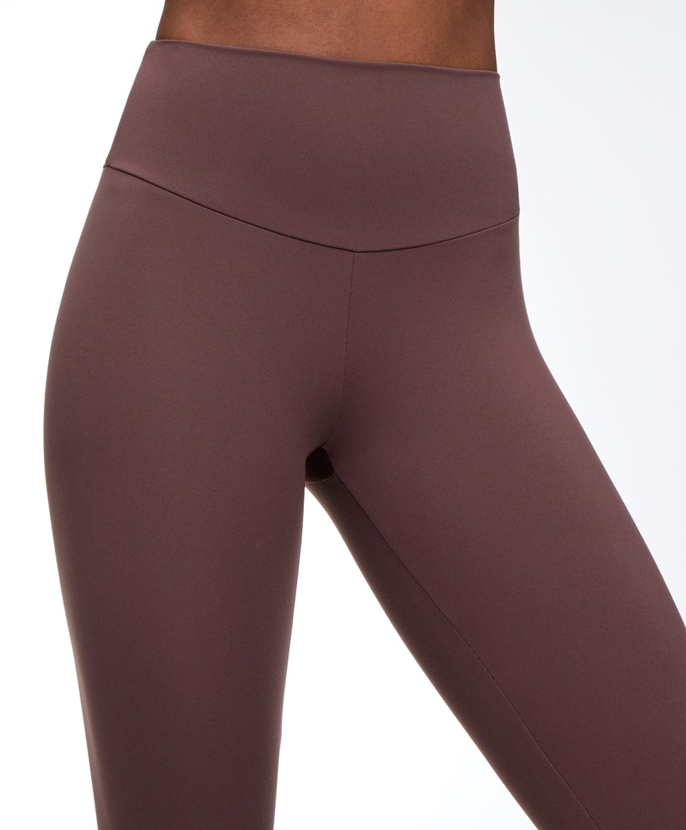 Washed Mahogany Oysho Comfortlux High-rise Ankle-length Leggings | NPHD06821