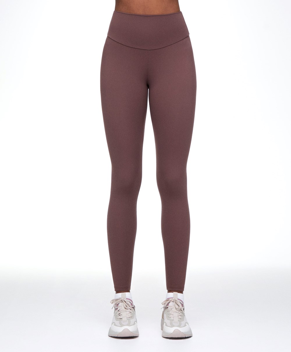 Washed Mahogany Oysho Comfortlux High-rise Ankle-length Leggings | NPHD06821