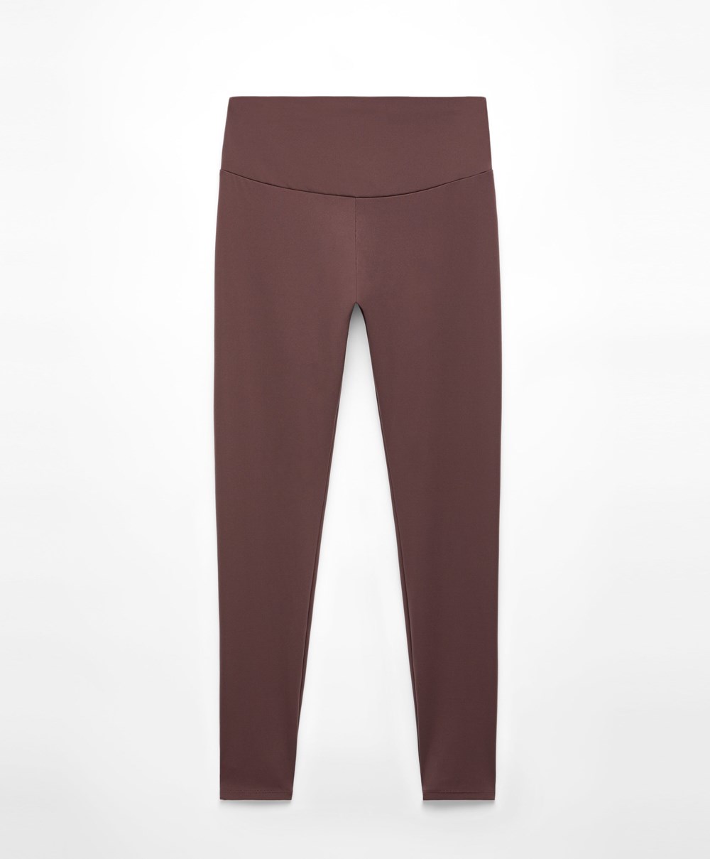 Washed Mahogany Oysho Comfortlux High-rise Ankle-length Leggings | NPHD06821