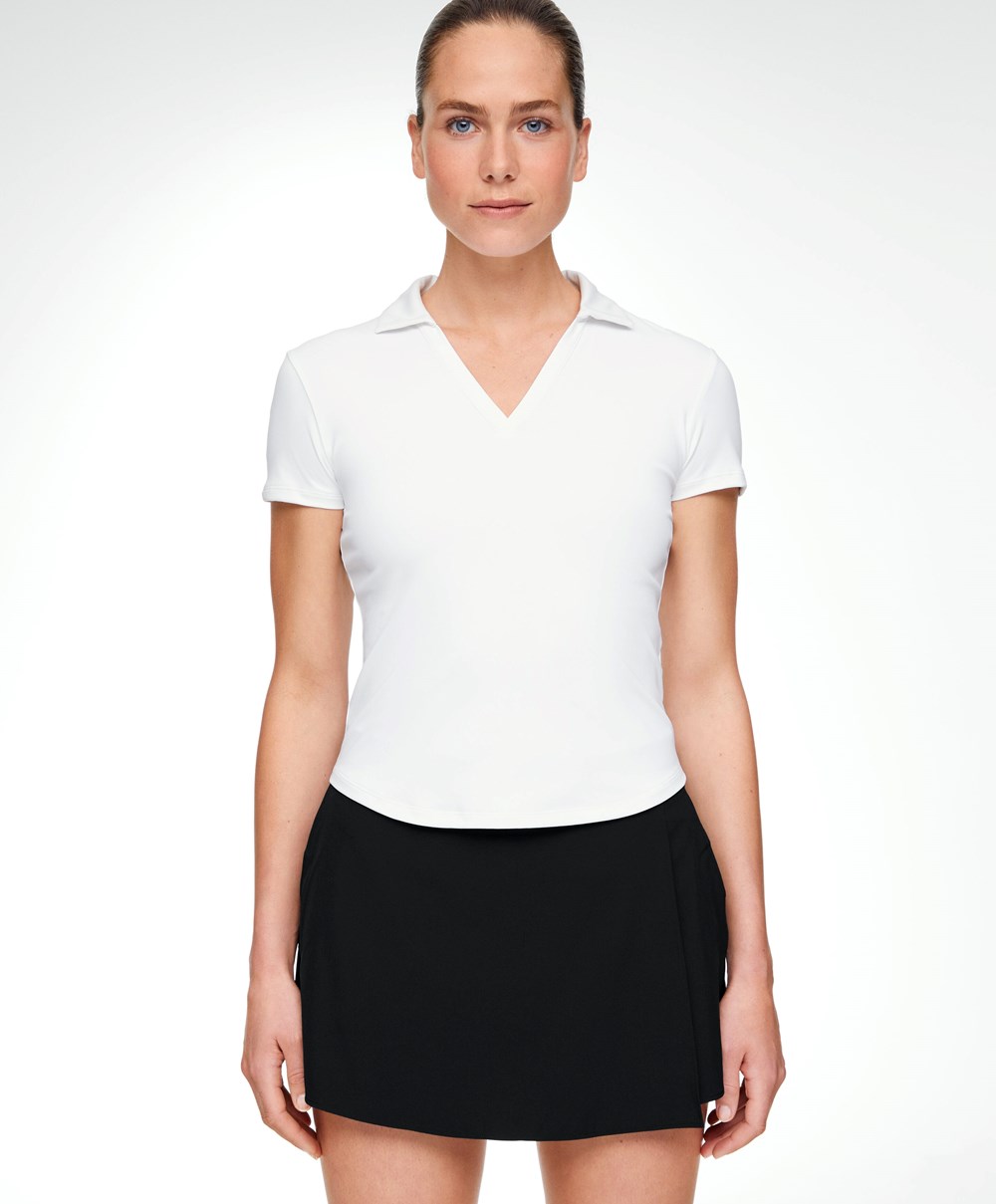 White Oysho Comfortlux Polo Shirt | XING34812