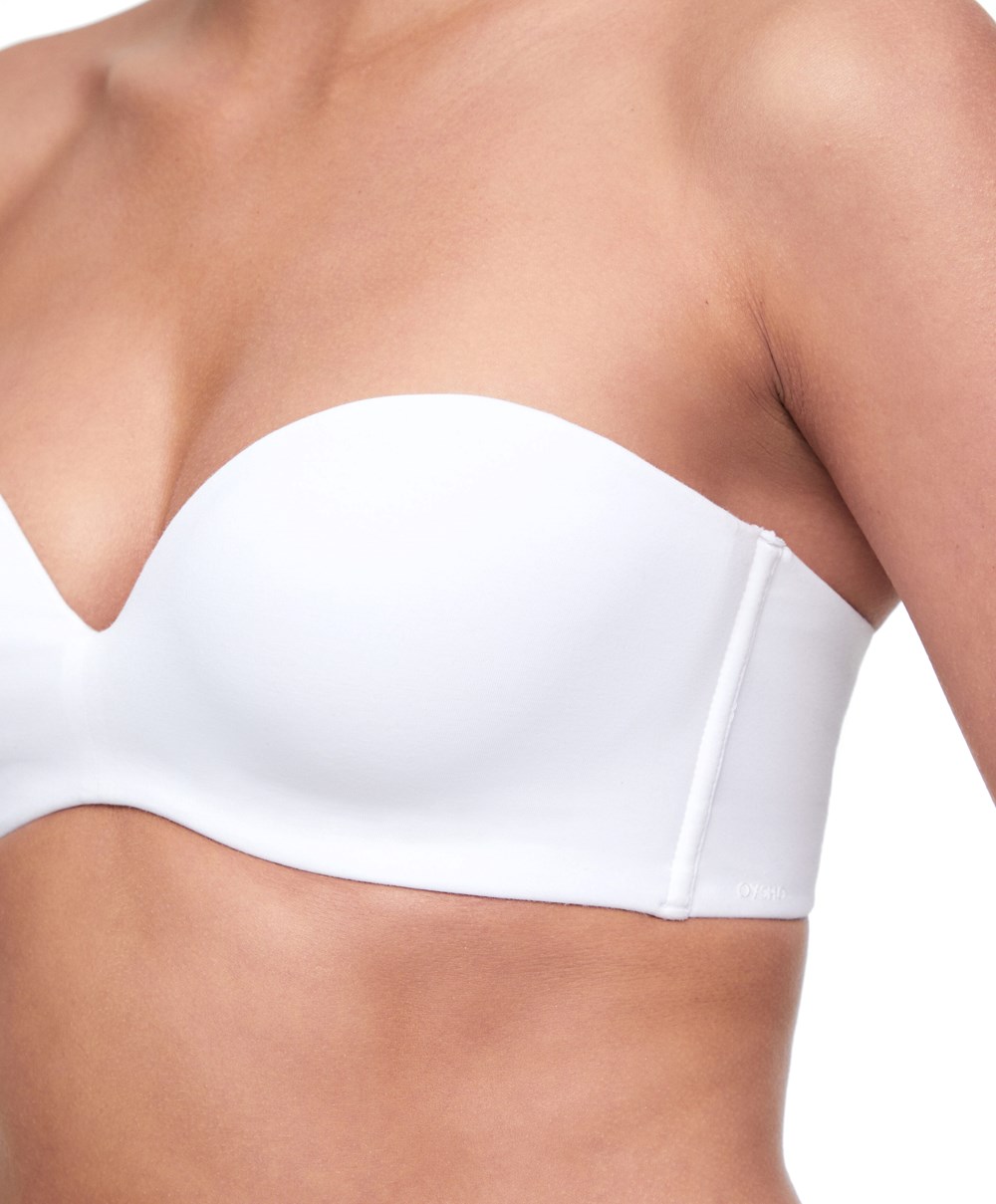 White Oysho Cotton Bra With Removable Straps | NYUG20864