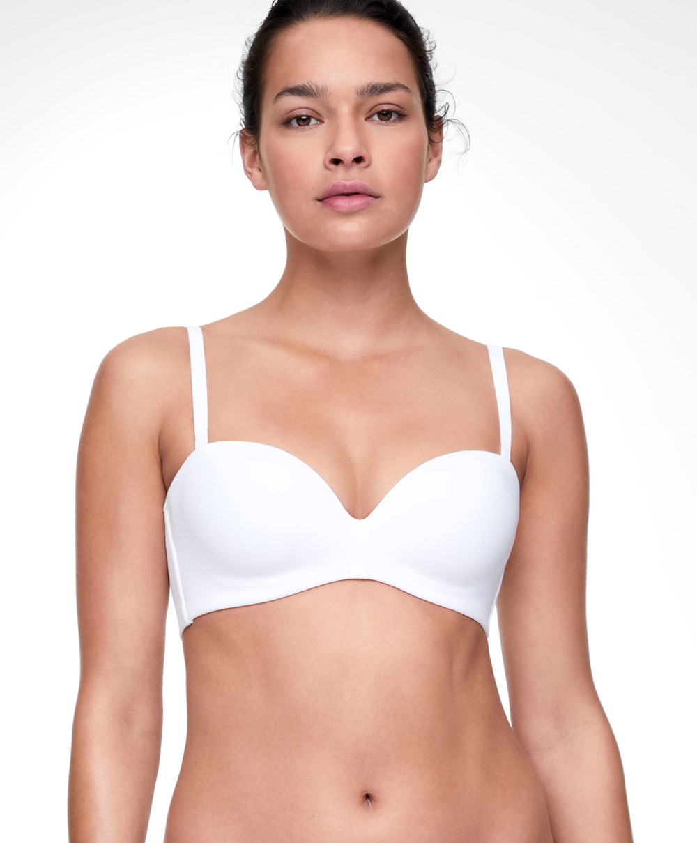 White Oysho Cotton Bra With Removable Straps | NYUG20864