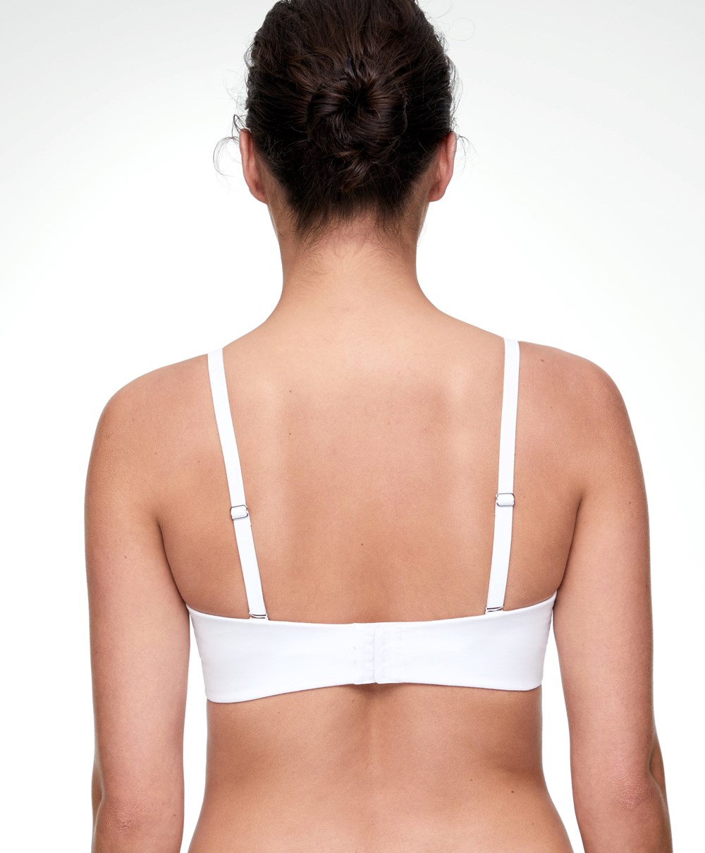 White Oysho Cotton Bra With Removable Straps | NYUG20864