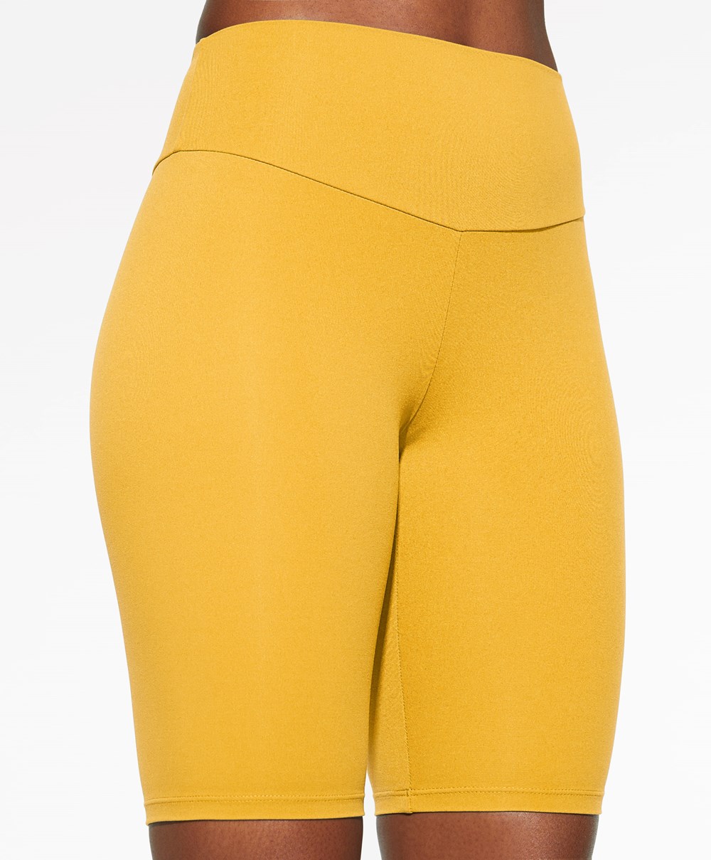 Yolk Yellow Oysho Comfortlux High-rise 25cm Cycle Leggings | FRIO61948