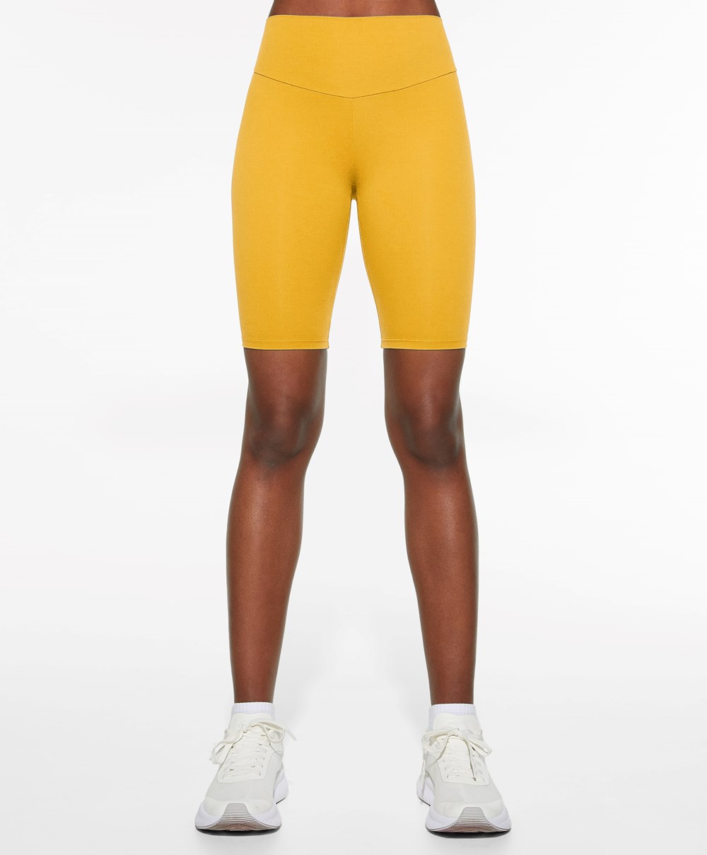 Yolk Yellow Oysho Comfortlux High-rise 25cm Cycle Leggings | FRIO61948