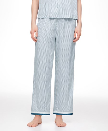 3-043 Oysho Long Satin Trousers | CQNX79316