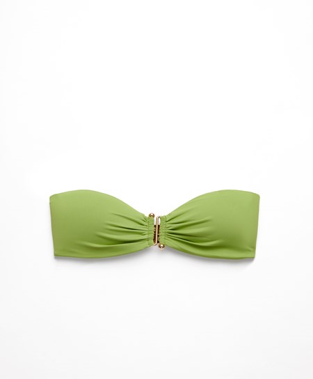 Apple Green Oysho Bandeau Bikini Top | CITF94135