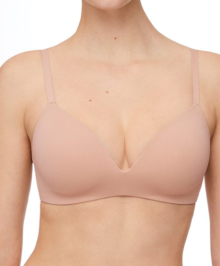 Beige Oysho Polyamide Full Triangle Bra | KOQT08947