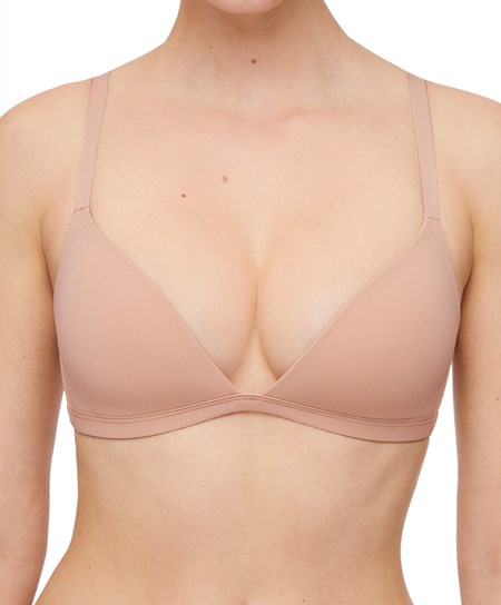 Beige Oysho Polyamide Low-cut Triangle Bra | CLHY12067