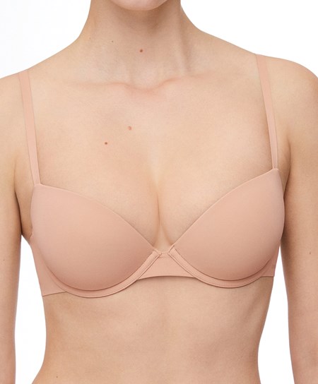 Beige Oysho Underwired Polyamide Classic Bra | JOSP96142