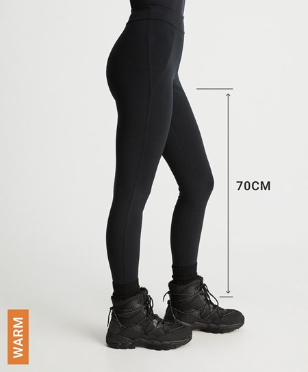 Black Oysho 70cm Warm Leggings | WCZJ89427