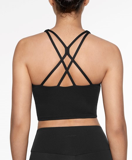 Black Oysho Comfortlux Strap Tank Top | RUTZ54328