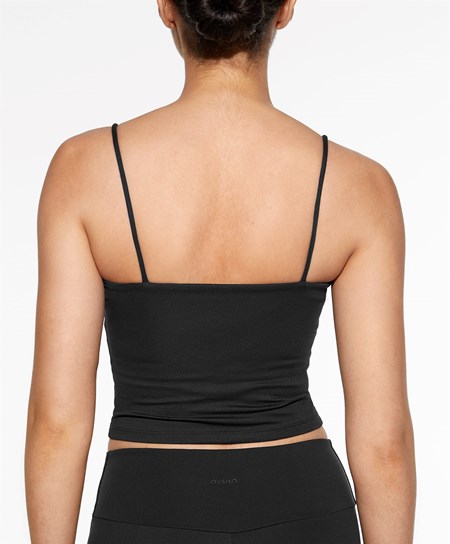 Black Oysho Comfortlux Strappy Top | HCOY93204