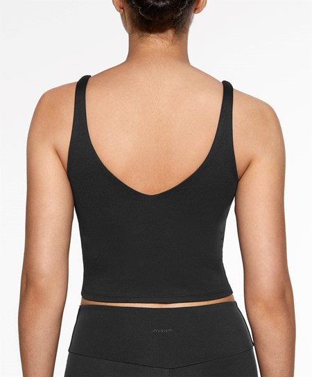 Black Oysho Comfortlux Strappy Top | WDAT23148