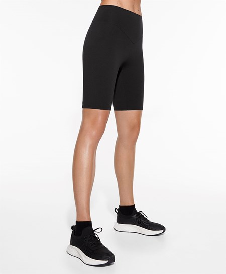 Black Oysho Compressive Pocket 20cm Cycle Leggings | GDSP23416