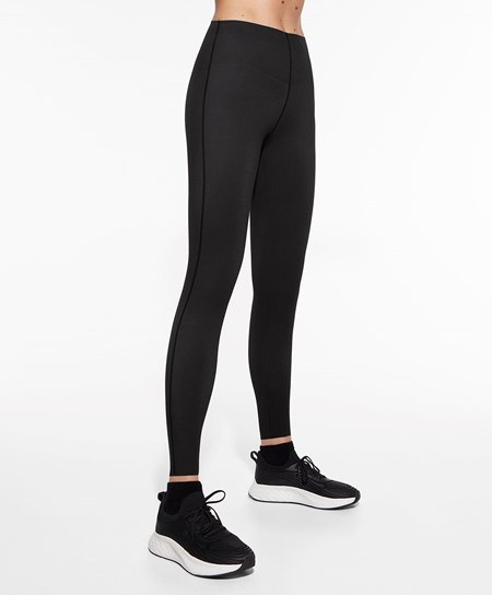 Black Oysho Extra-compressive Raise Up 65cm Ankle-length Leggings | AIYG35769