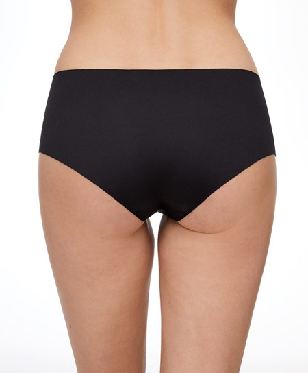 Black Oysho Invisible Laser-cut Cheekies | TOBS74960