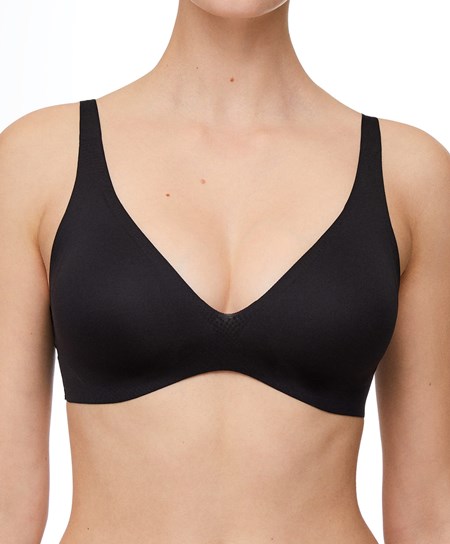 Black Oysho Invisible Laser-cut Halterneck-style Bra | GYZS95674