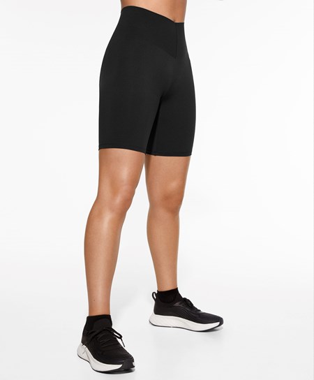 Black Oysho Light Touch 25cm Cycle Short Leggings | VKNZ24897