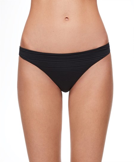 Black Oysho Mid-rise Bikini Briefs | TBAJ67218