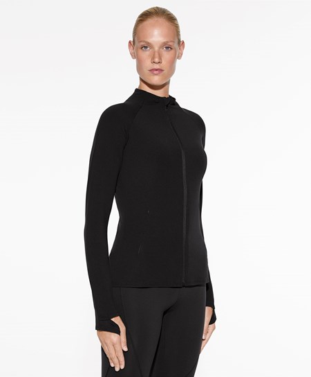 Black Oysho Odoractiv Running Jacket | DUOQ21596