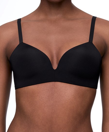 Black Oysho Push-up Padded Triangle Polyamide Bra | TSYI85391