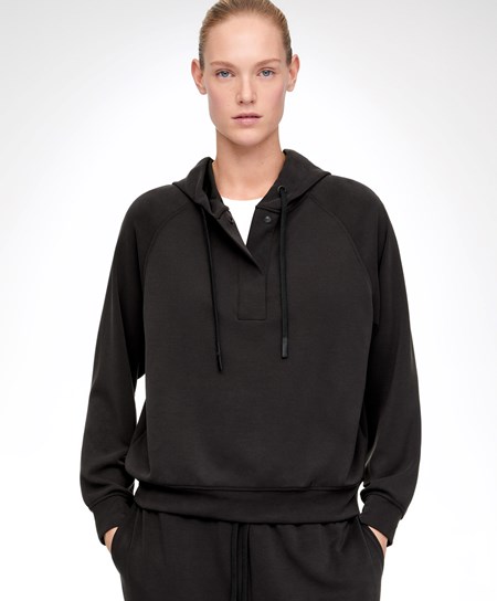 Black Oysho Soft Touch Modal Sweatshirt | UFHE01254